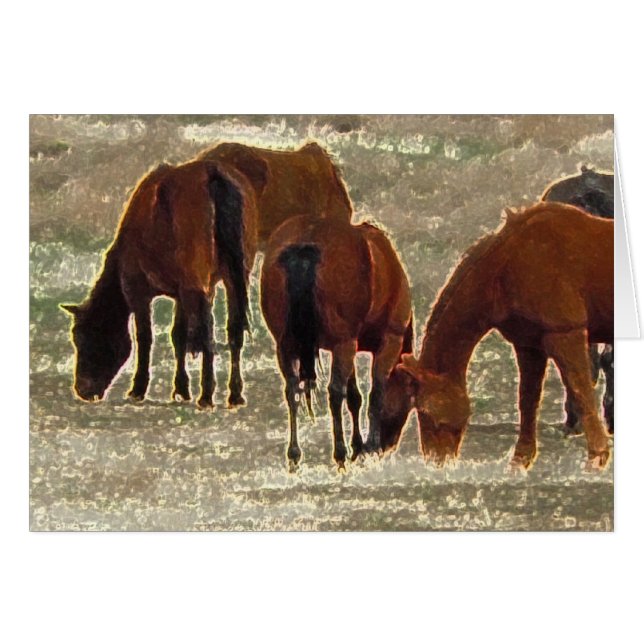 Remuda Herd Grazes in de hemel - Blank (Voorkant Horizontaal)