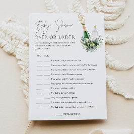 REMY Baby over of onder Baby shower spel Kaart