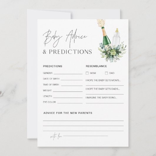 REMY Baby shower advies en voorspellingen Kaart (Voorkant)