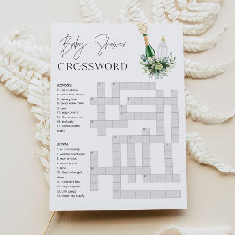 REMY Baby shower Crossword Spel - Poppin Flessen Kaart