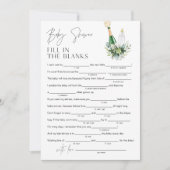 REMY Baby shower Libs Fill in de Blank Game 5x7 Kaart (Voorkant)