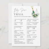 REMY Baby Trivia Baby shower Spel - Poppin Flessen Kaart (Voorkant)