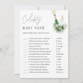 REMY Celebrity Baby Naam Spel - Poppin Flessen Kaart (Voorkant)