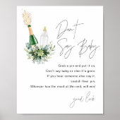 REMY Don't Say Baby Clothespin Baby shower Game Poster (Voorkant)