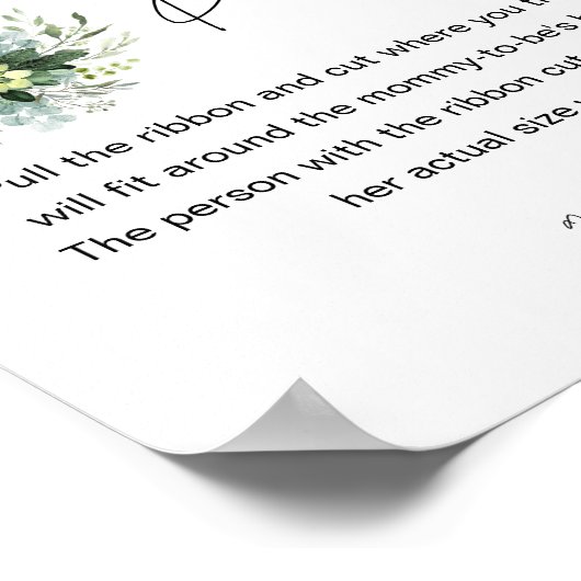 REMY Hoe groot is haar buik Baby shower spel Poster (Hoek)