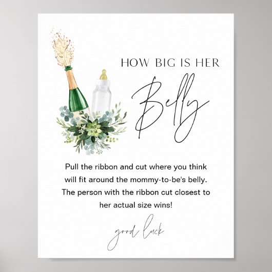REMY Hoe groot is haar buik Baby shower spel Poster (Voorkant)