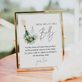 REMY Hoe groot is haar buik Baby shower spel Poster