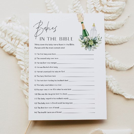 REMY in het Bijbel Baby shower spel Kaart