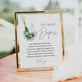 REMY Late Night Luiers Baby shower teken Poster