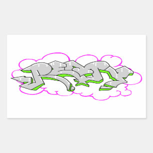 Remy Naam Graffiti Rechthoekige Sticker
