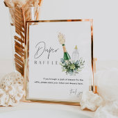 REMY Poppin Bottles Diaper Raffle Baby Shower Sign Poster