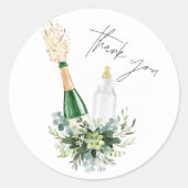 REMY Poppin Flessen Baby Borrelcadeau Ronde Sticker (Voorkant)