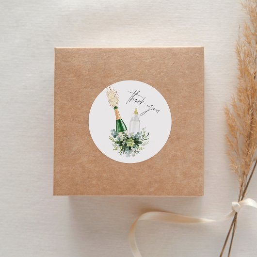 REMY Poppin Flessen Baby Shower Favor Ronde Sticker