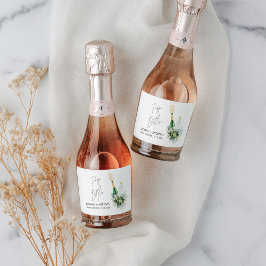 REMY Poppin Flessen Baby shower Mini Sparkling Wijnetiket