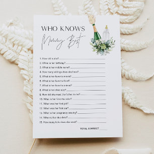 REMY Wie kent mama beste Baby shower spel Kaart