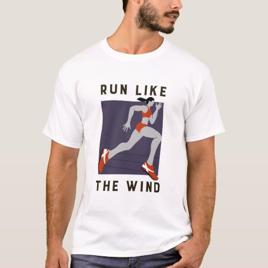 Ren als de wind t-shirt (Voorkant)
