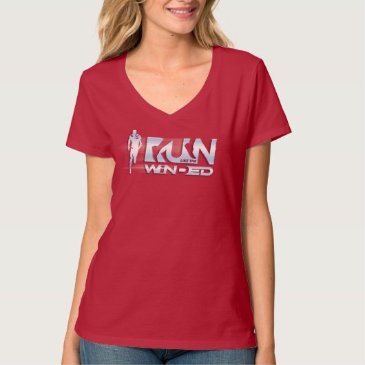 Ren als de wind. | Vrouwennek V-Neck T-shirt (Voorkant)