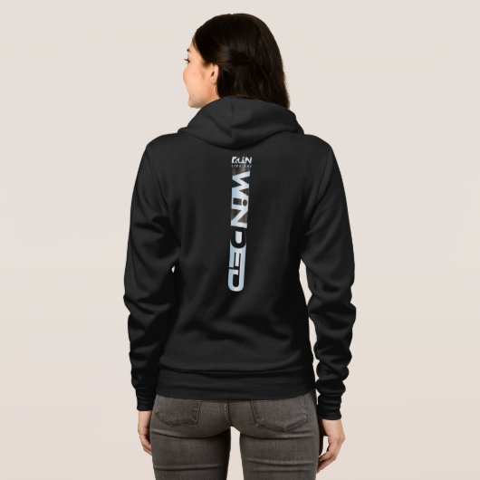 Ren als de wind. | Vrouwenpitten Hoodie (Achterkant volledig)