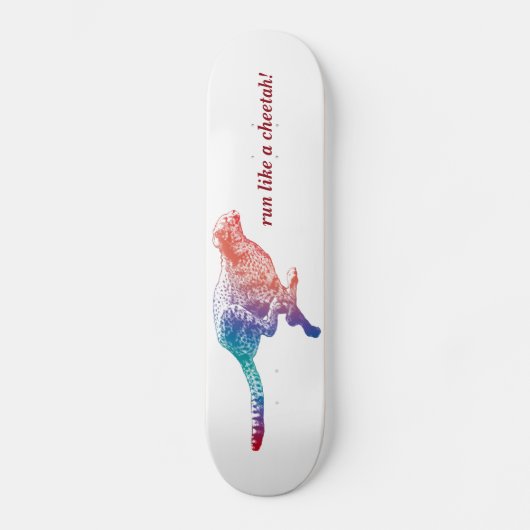 Ren als een Cheetah Skateboard (Voorkant)