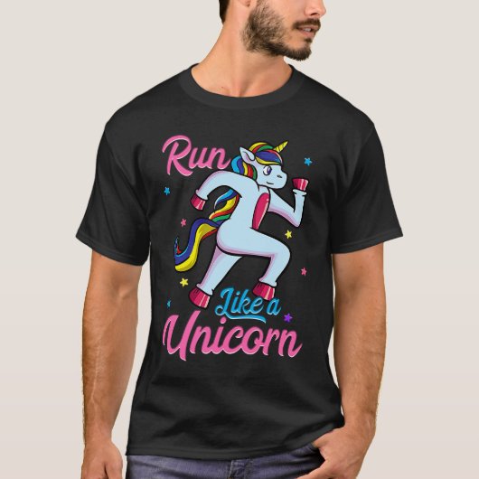 Ren als een eenhoorn Track & Field Runner 5K Marat T-shirt (Voorkant)