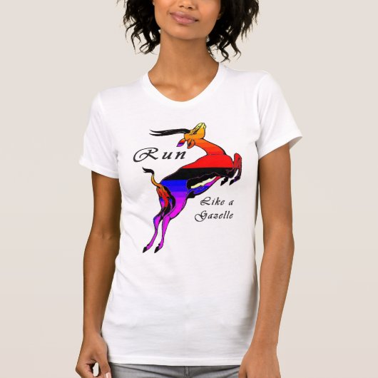Ren als een Gazelle T-shirt (Voorkant)
