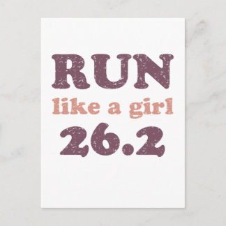 Ren als een meisje 26.2 briefkaart