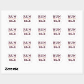 Ren als een meisje 26.2 ronde sticker (Vel)
