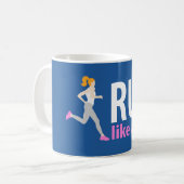 Ren als een meisje koffiemok (Voorkant links)