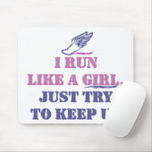 Ren als een meisje muismat (Met muis)