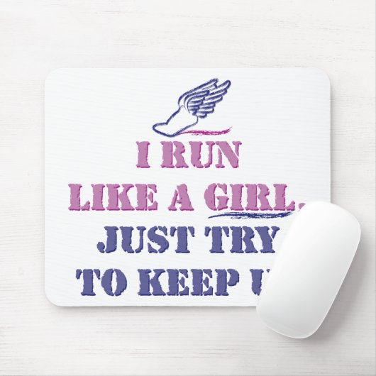 Ren als een meisje muismat (Met muis)