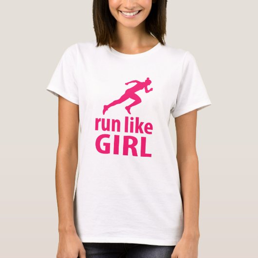 Ren als een meisje t-shirt (Voorkant)