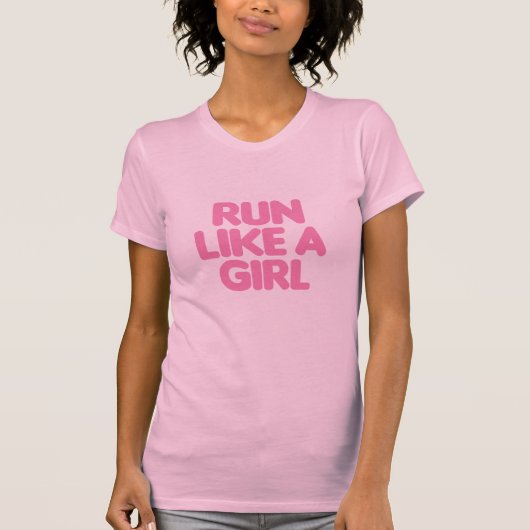 Ren als een meisje t-shirt (Voorkant)