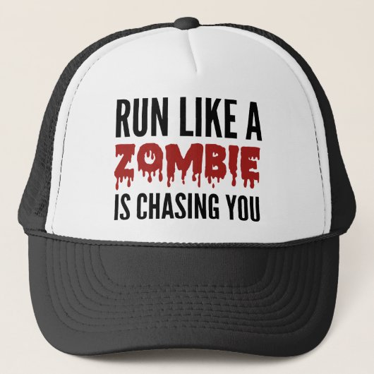 Ren als een Zombie je achtervolgt Trucker Pet (Voorkant)