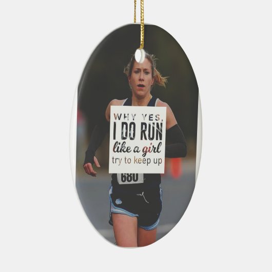 Ren als 'n meisje. keramisch ornament (Rechts)