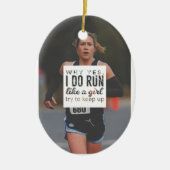 Ren als 'n meisje. keramisch ornament (Voorkant)