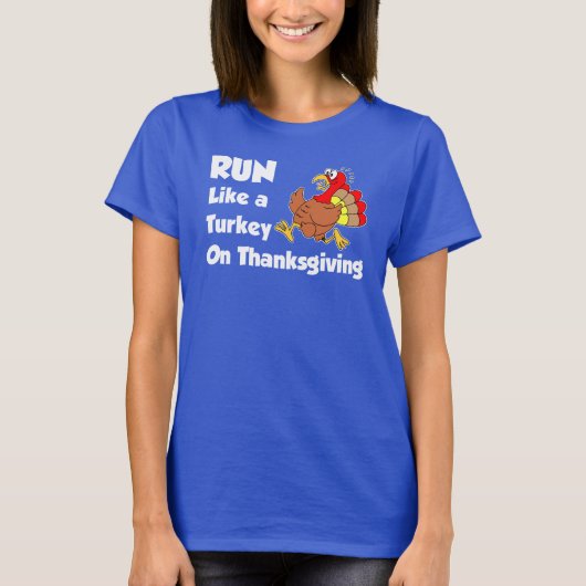 Ren als Turkije op Thanksgiving (OP DARK) T-shirt (Voorkant)