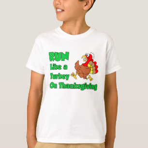 Ren als Turkije op Thanksgiving T-shirt