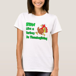 Ren als Turkije op Thanksgiving T-shirt
