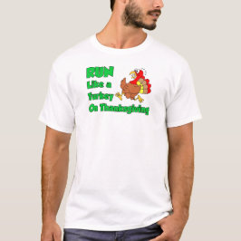 Ren als Turkije op Thanksgiving T-shirt