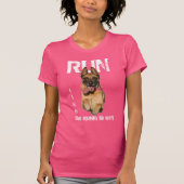 "Ren alsof de as uit is" met German Shepherd T-shirt (Voorkant)