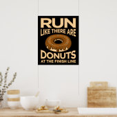 Ren alsof er donuts marathon runner is poster (Keuken)