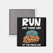 Ren alsof er donuts zijn op de finse marathon magneet (Voorkant / Achterkant)