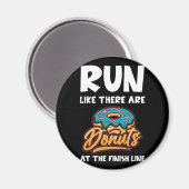 Ren alsof er donuts zijn op de finse marathon magneet (Voorkant / Achterkant)