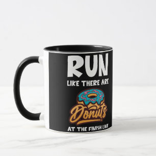Ren alsof er donuts zijn op de finse marathon mok