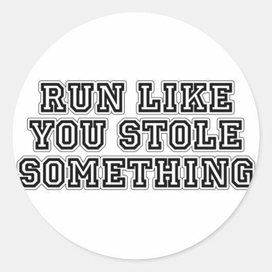 Ren alsof je iets tegenhoudt ronde sticker (Voorkant)