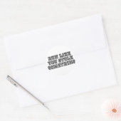 Ren alsof je iets tegenhoudt ronde sticker (Envelop)