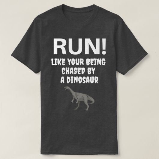 Ren alsof je wordt achtervolgd door een Dinosaur T-shirt (Design voorkant)