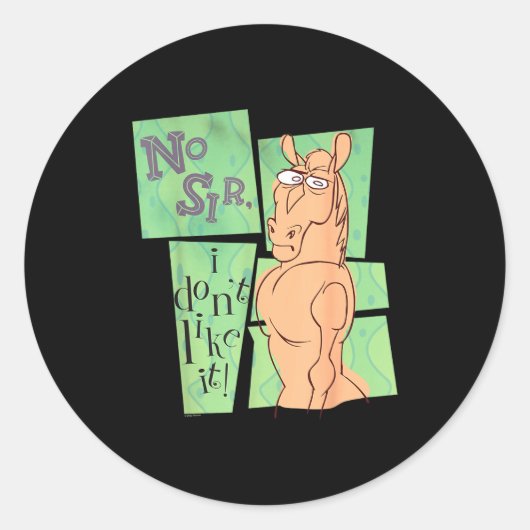 Ren &amp; Stimpy No Sir I Don’t Like It  Ronde Sticker (Voorkant)