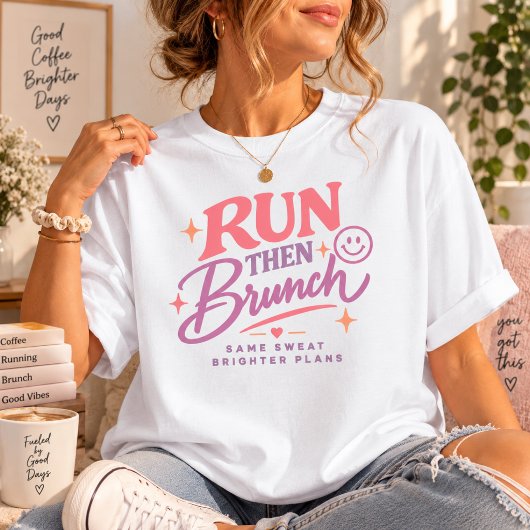 Ren dan brunchen hardloop T-shirt