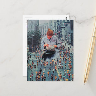 Ren! De Tandarts Komt Een Surrealistische Collage Briefkaart